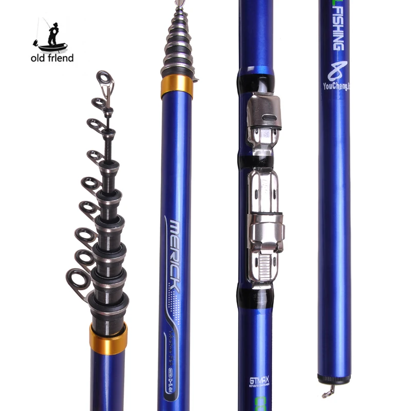 Carbon fiber 3.6M 4.5M 5.4M 6.3M Spinning Fishing Rod M Power Telescopic Rock Fishing Rod Carp Feeder Rod Surf Spinning Rod 3