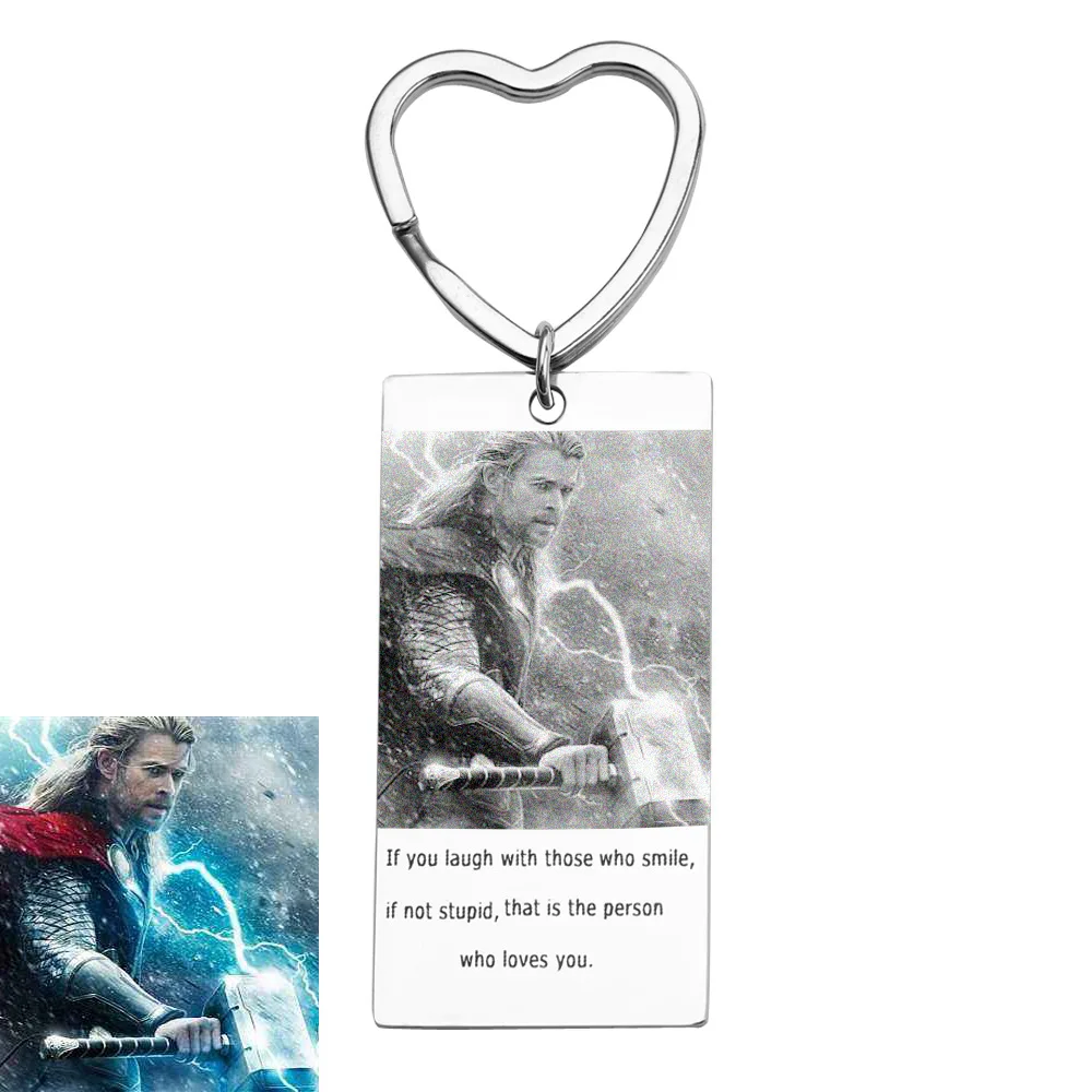 

Customizable Stainless Steel Keychain Pendant Movie Related Products Europe And America Movie And TV Personalities Image Laser P