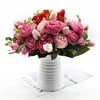 30cm Rose Pink Silk Peony Artificial Flowers Bouquet 1