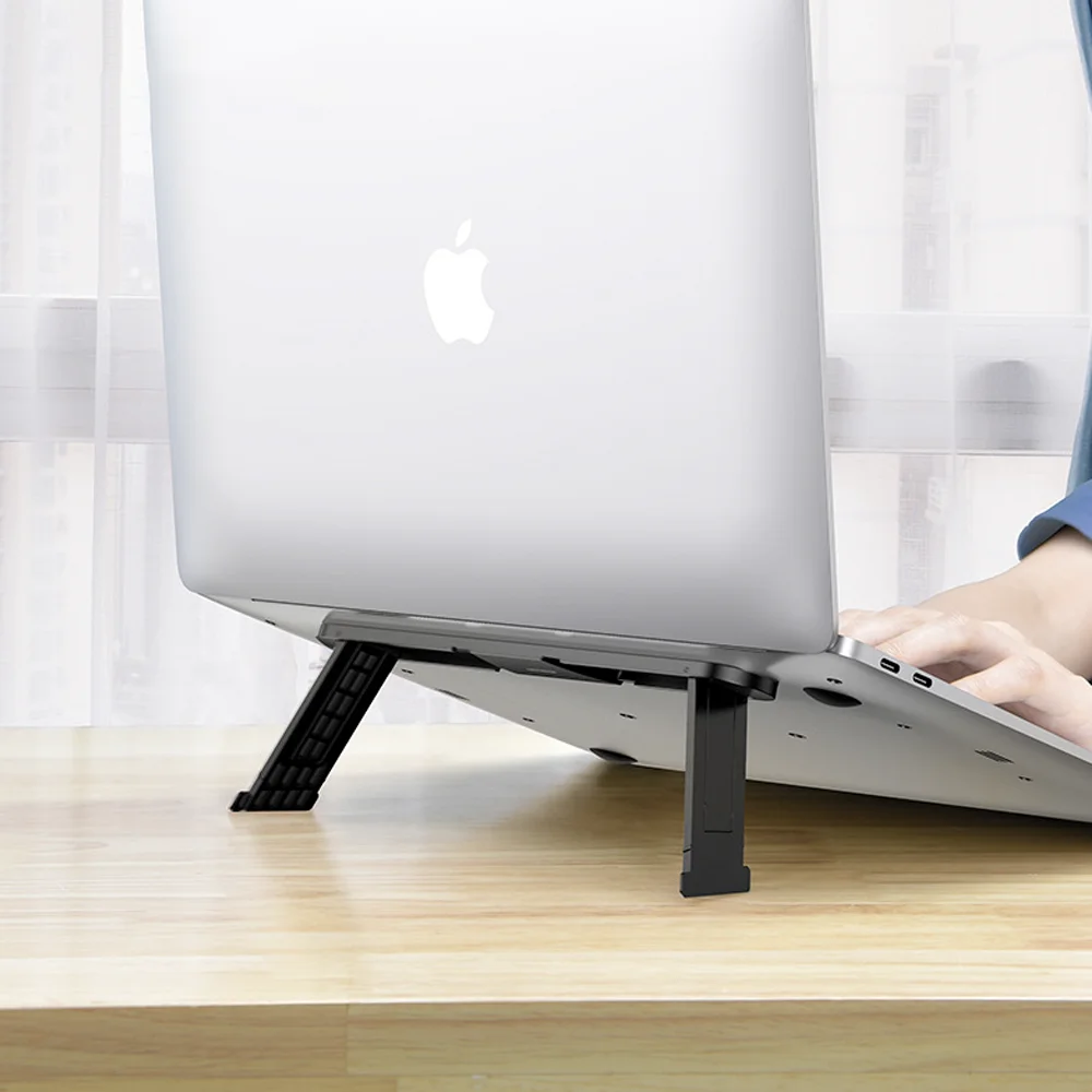 Xnyocn Laptop Stehen Für MacBook Air Pro Einstellbare Kunststoff Laptop Riser Faltbare Tragbare Notebook Stand Für 11/13/17 Zoll – Detail 1