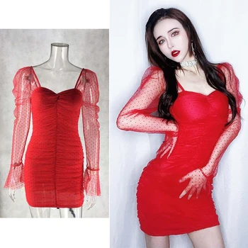 

Jazz Dance Costumes Singers Red Dress Women Nightclub Performance Clothing Dj Ds Pole Dance Rave Clothes Stage Outfit DC4899