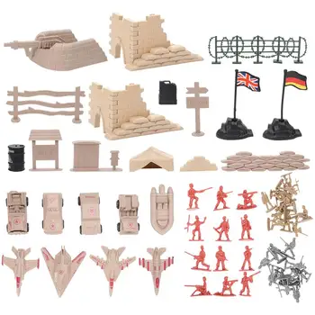 

1 Set Soldier Toys Kids Scene Layout Model Toys Plastic Soldier Model Toy