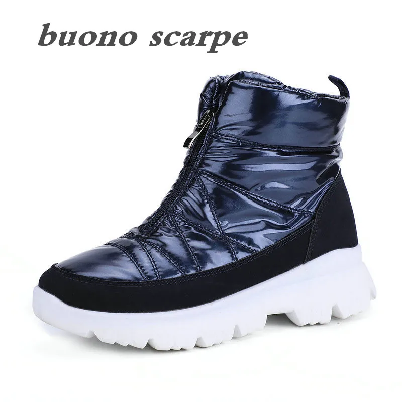

Winter new snow boots zipper low to help non-slip waterproof snow boots
