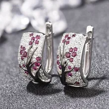 Новинка, роскошные серьги-гвоздики в виде цветущей сливы с кристаллами и цирконием для женщин, серьги-ветки с кубическим цирконием, ювелирные изделия