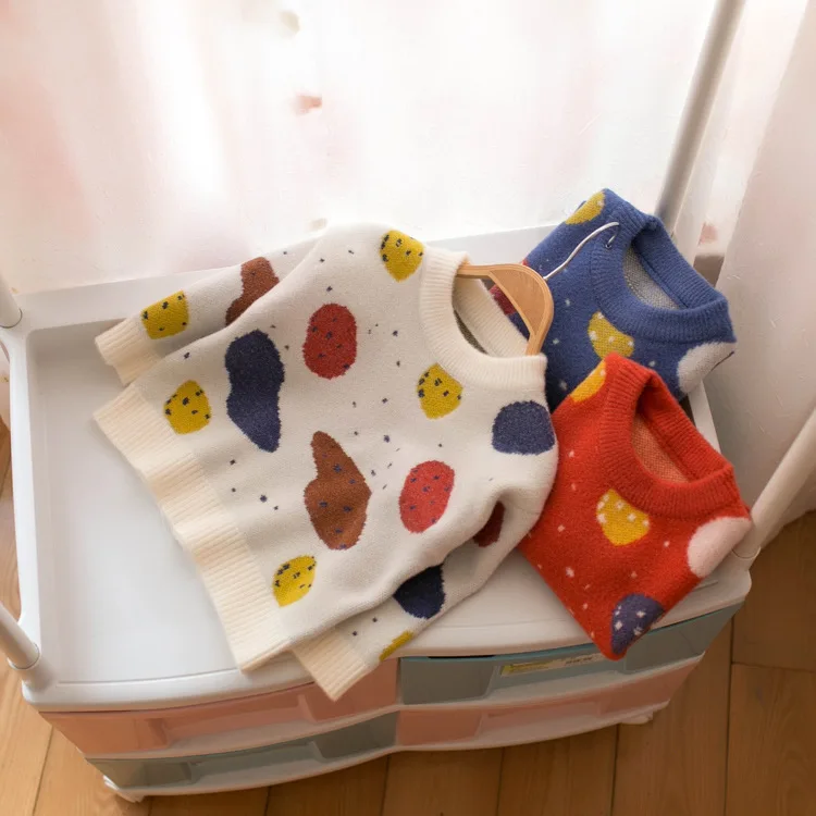 

2019 Fund Children Sweater Girl Cartoon Round Neck Pullover