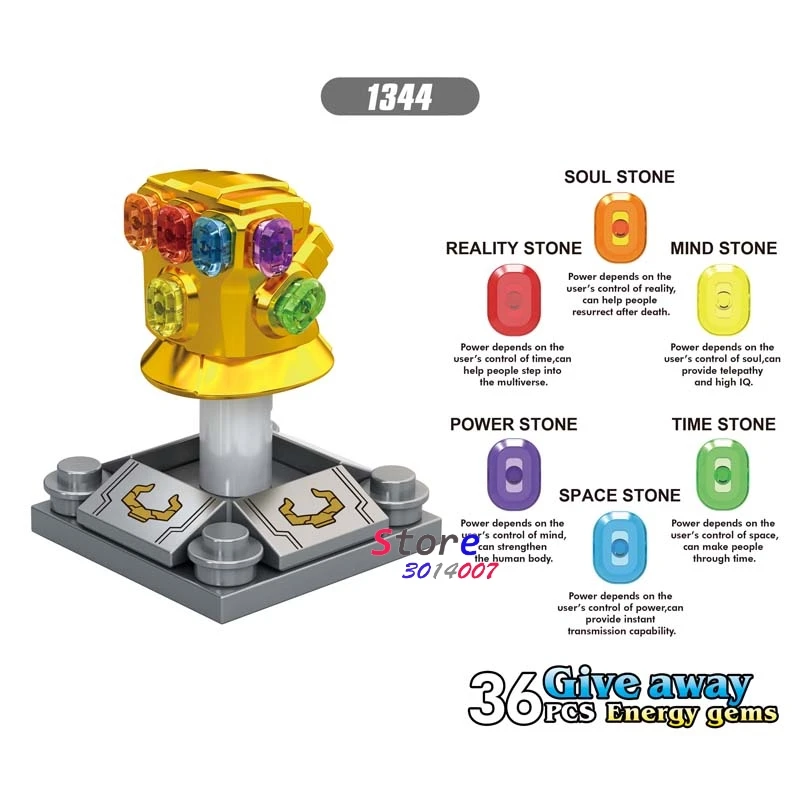 

Single Avengers Endgame Infinity Gauntlet With Power Stones Iron Man MK85 Thor Pepper Scarlet Witch building blocks Kids Toys