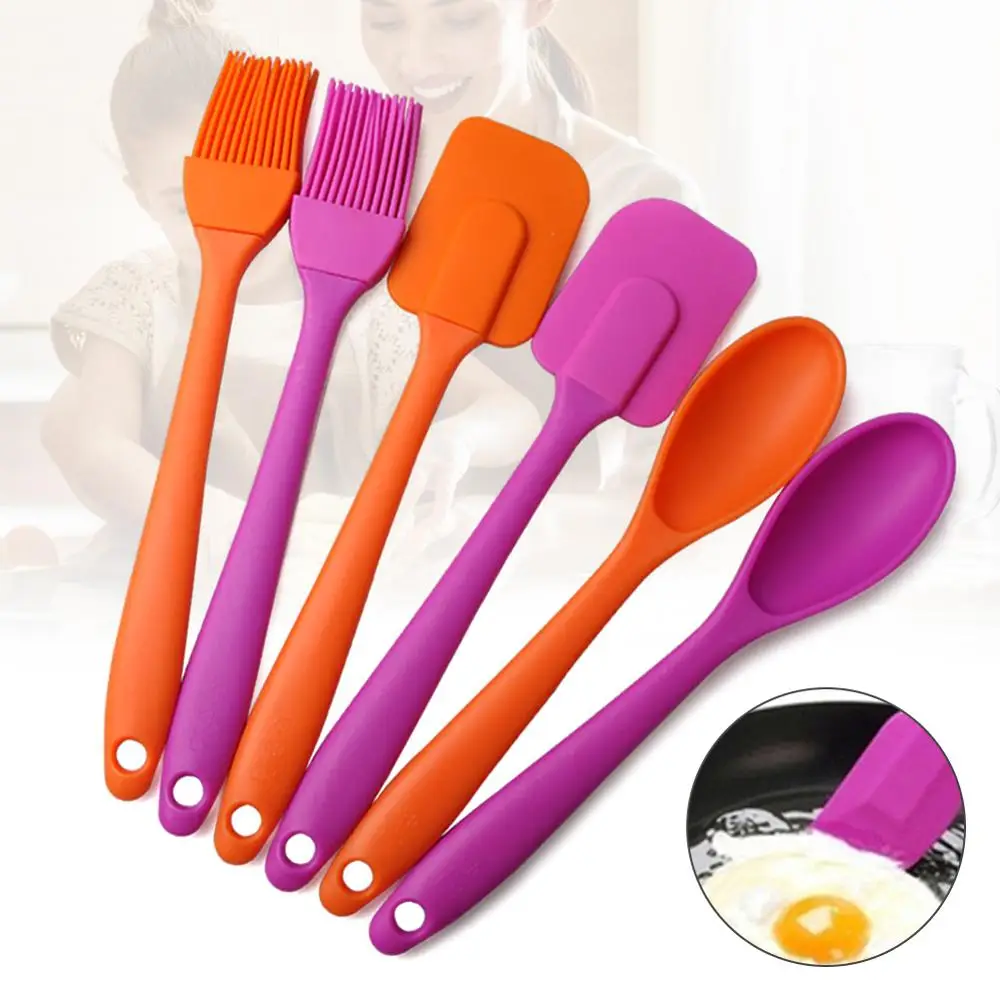 

3Pcs Silicone Baking Spatula Scraper Brush Cake DIY Tool Cooking Supply Baking Pastry Tool for Baking Cooking Butter Mixing Rand