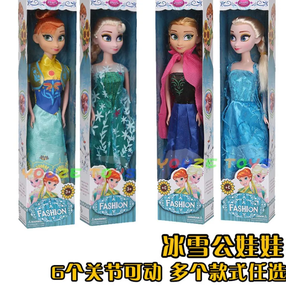 

Princess Anna Elsa Dolls Snow Queen Children Girls Action figure Toys Birthday Christmas Gifts For Kids Cartoon Doll