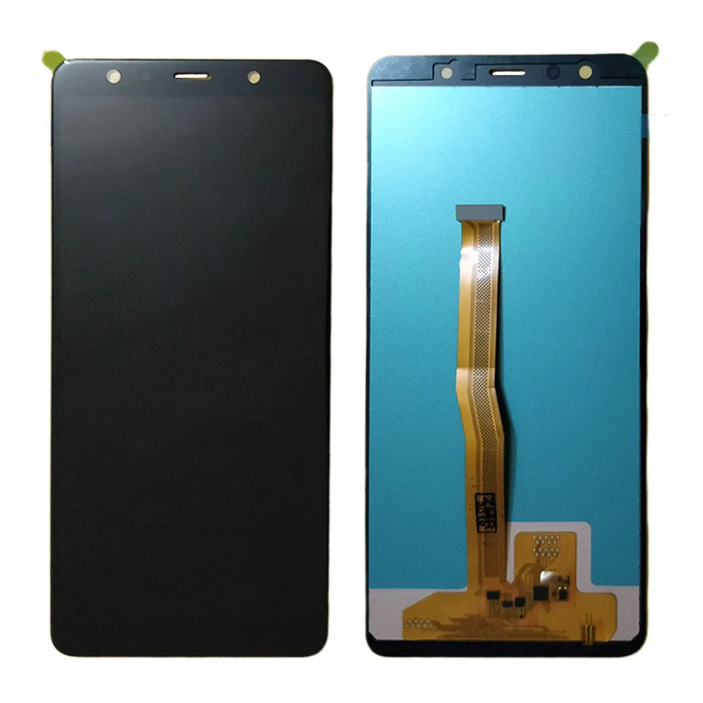 Для SAMSUNG GALAXY A7 2018 LCD A750 A750F SM oled ЖК дисплей кодирующий преобразователь сенсорного