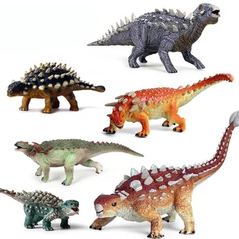

6 Kinds Saichania Animal Figure Collectible Toys Dinosaur Animal Cognition Action Figures Kids Plastic Cement Toys