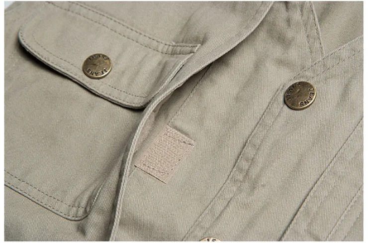 Cotton Men Waistcoat Spring And Autumn Multi-pockets Photography Fishing Vest Men's Middle-aged Waistcoat Work Clothes Waistcoat
