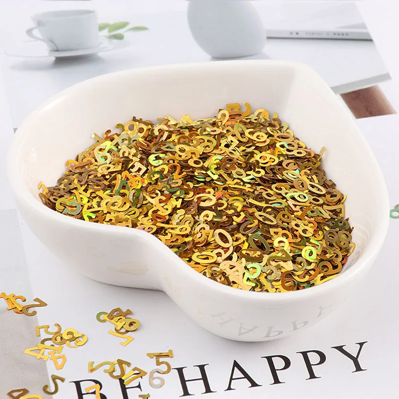 LC/5 мм цифра/10 грамм блестки ПВХ плоские для DIY Изготовление карточек цветная коллекция