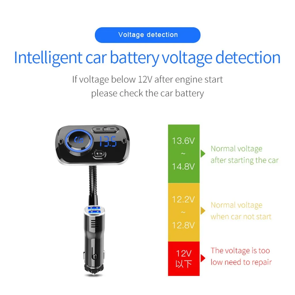 Blueteeth In-Car беспроводной fm-передатчик MP3 радио адаптер автомобильный комплект 2 USB зарядное устройство музыкальный аудио приемник для гарнитуры вызов#902