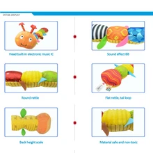 Детские музыкальные игрушки погремушка с кольцом колокольчик милый мультфильм животное плюшевые куклы ранние образовательные