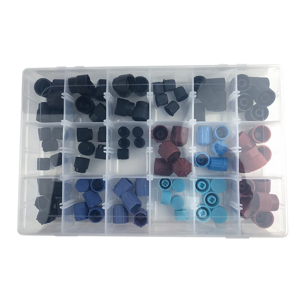 170/90 PC Универсальный A/C R134a R12 высокая низкая сторона ValveCore/сервис Порт пылезащитный колпачок набор высокого качества материал Стабильный Мощный 8X