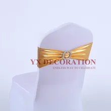 20 шт бронзовые металлические лайкра лента спандекс стул Sah для чехлы для стульев для свадьбы украшения события