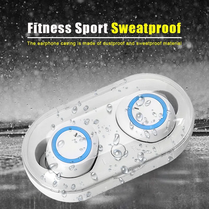 TWS 5 0 Bluetooth Wireless Earphone Sports Waterproof Sports Headset Touch Control Music Earbuds Headphones For Xiaomi Phone