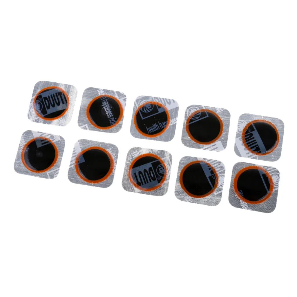 10 Pieces Bike Bicycle Tyre Tire InnerTube Repair Tool Rubber Patches for Unversal