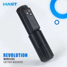 Мачта беспроводной батареи ручка поворотный картридж татуировки ручка с светодиодный дисплей