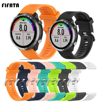 

FIFATA 20MM Silicone Stripes Smart Watch Strap For Garmin Forerunner 645/245/245M/Vivoactive 3 HR/Venu Replacement Wristband