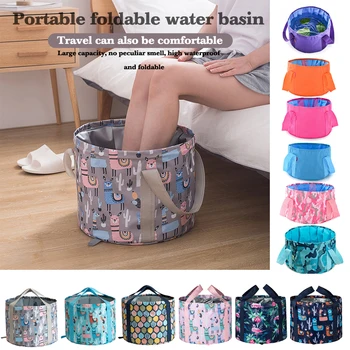 

LISM Portable Bath Bag Foldable Foot Tub without Lid Cloth Large Capacity General Bath Barrel Feet Massage Washing Tub Adults