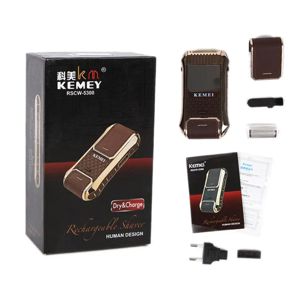 

Kemei 2-in-1 electric shaver shaving machine beard trimmer beard shaver electric razor for men barbeador eletrico face care
