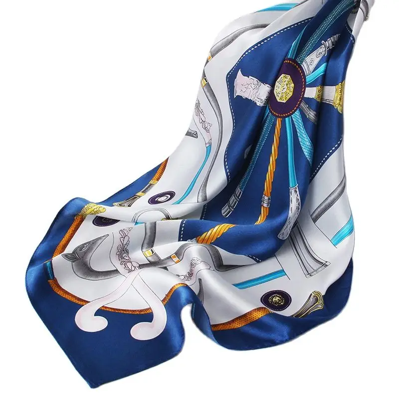 

PHFJ7070fgxrk New Spring and Autumn Small Square Scarves Women Wraps 100% Silk Scarf