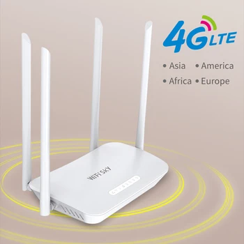 

WS-R640 4G Wireless Router 300Mbps 2.4GHz Wifi Router 4G LTE FDD TDD RJ45 Ethernet Ports&Sim Card Slot Up to 32user