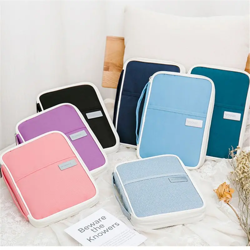 Bolsas multifuncionales para documentos A4, productos de archivo, bolsa de almacenamiento de tela Oxford impermeable portátil para cuadernos, bolígrafos, ordenador