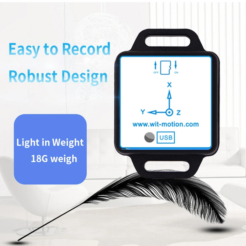 Sensor de Armazenamento Ângulo de Inclinação + Giroscópio + Aceleração + Magnetómetro Witmotion Eixo Cartão Wt901sdcl Digital 200hz Saída no pc - sd 9 16g - Image 2