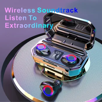 

M12 Wireless Bluetooth Earphone 5.0 in ear Sports Headset TWS Wireless LED Display Earphones Noise Cancel Earbuds for Smartphone