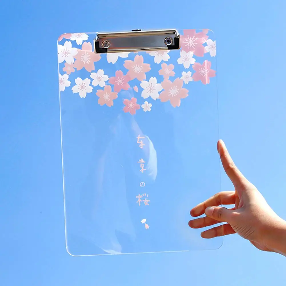 

Adeeing File Clip Transparent A4 Writing File Board Multi-function File Clip d20