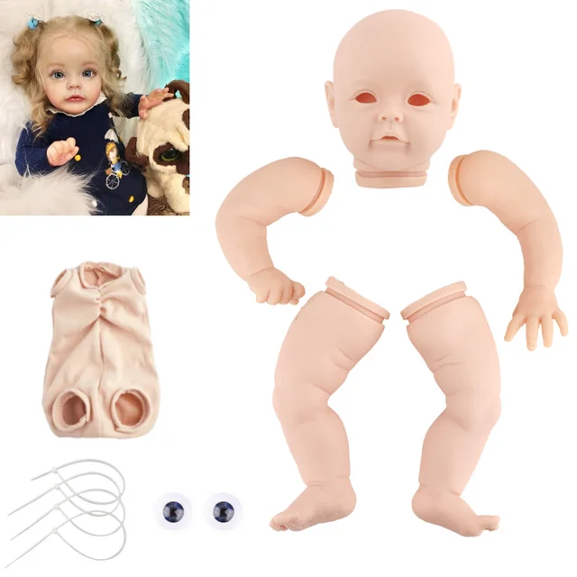 Compra online de Molde de boneca bebe reborn, 22 polegadas, vinil macio  realista, bebê recém-nascido, mila, peças de boneca inacabada, faça você  mesmo, acessórios de kit de boneca em branco