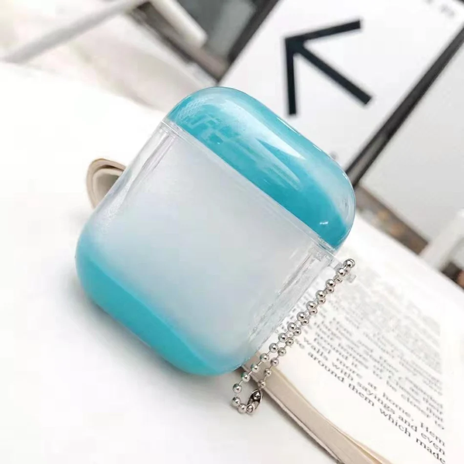 A2 Для AirPods чехол взрывоопасный флуоресцентный Дрифтинг Ночной светильник чехол для Airpods 2/i10/i11 TWS Защитная крышка с подвесной цепочкой - Цвет: A2