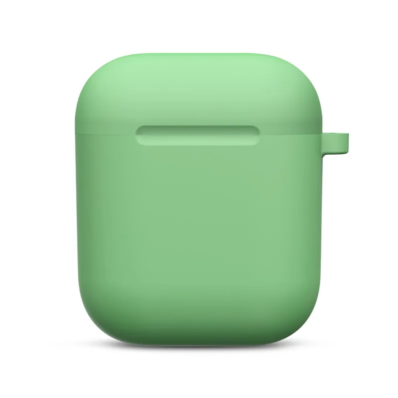 Mint Green Силиконовый чехол для Apple Airpods противоударный чехол для Apple гарнитура для Airpods чехол s ультра тонкий Air Pods защитный чехол Аксессуары - Цвет: Mint Green