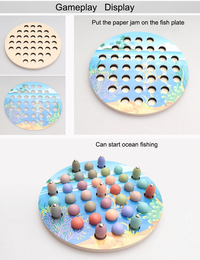 Fun Early Learning Montessori Mathematics Toy clip Wooden Bead Magnetic  Fish Puzzle Game Multifunctional Parent child Gift Kids|Math Toys| -  AliExpress