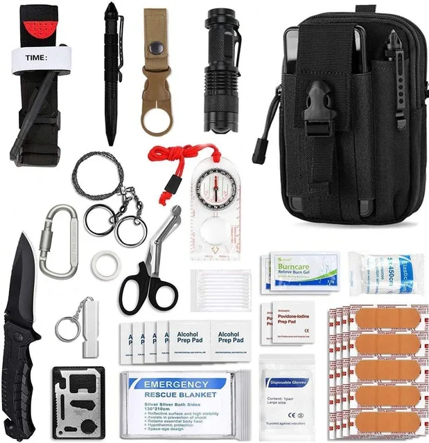 

Outdoor Survival Gear Military Medical First Aid Kit Emergency Adventure Camp Hiking Military Essential Camping Equipment Tools