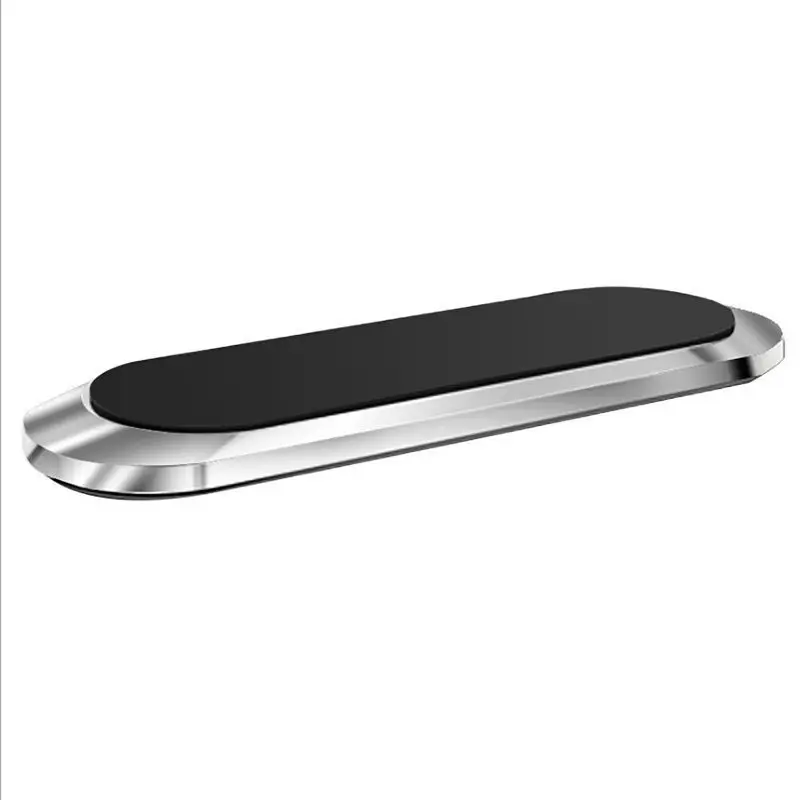 Magnetic Car Phone Holder Stand for iphone Samsung Xiaomi Wall Metal Magnet GPS Car Mount Dashboard Mini Strip Shape Stand - Цвет: Silver