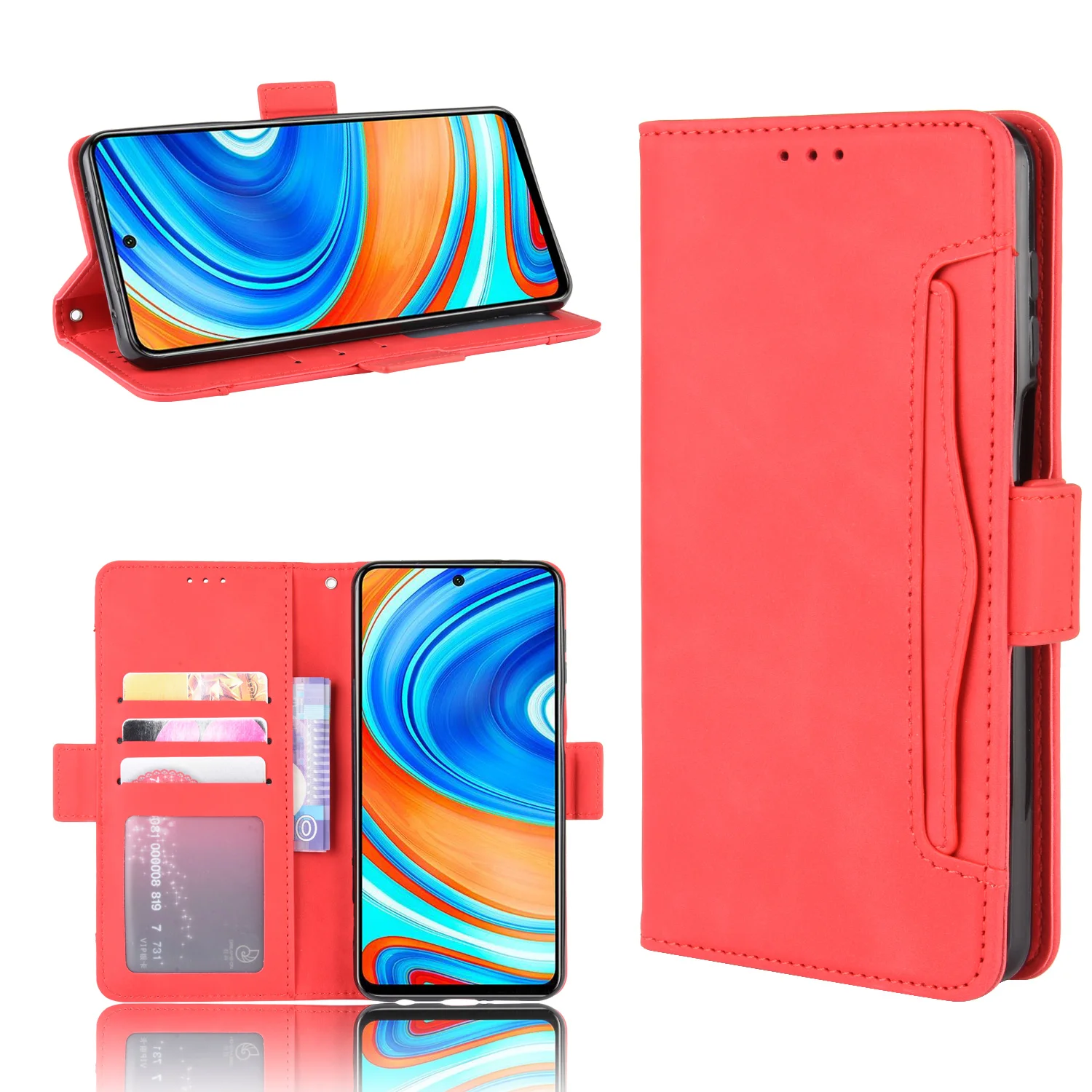 leather case for xiaomi Flip Wallet Case For Xiaomi 10 Pro 9SE CC9 Redmi Note 9s 8 8A 7S 9T 8T K30 K20 Leather Multi Card Holder Full Protection Shell leather case for xiaomi