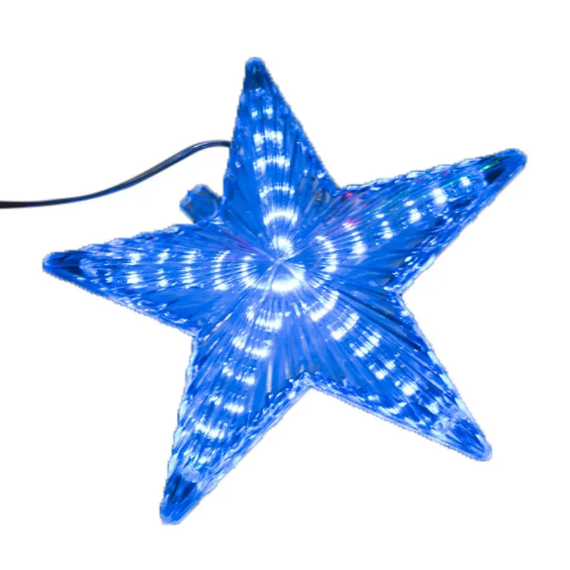 Светодиодный светильник, украшение на рождественскую елку, украшение в виде звезды, рождественская елка, украшение в виде звезды, Estrelinhas Adornos De Navidad Eve - Цвет: Синий