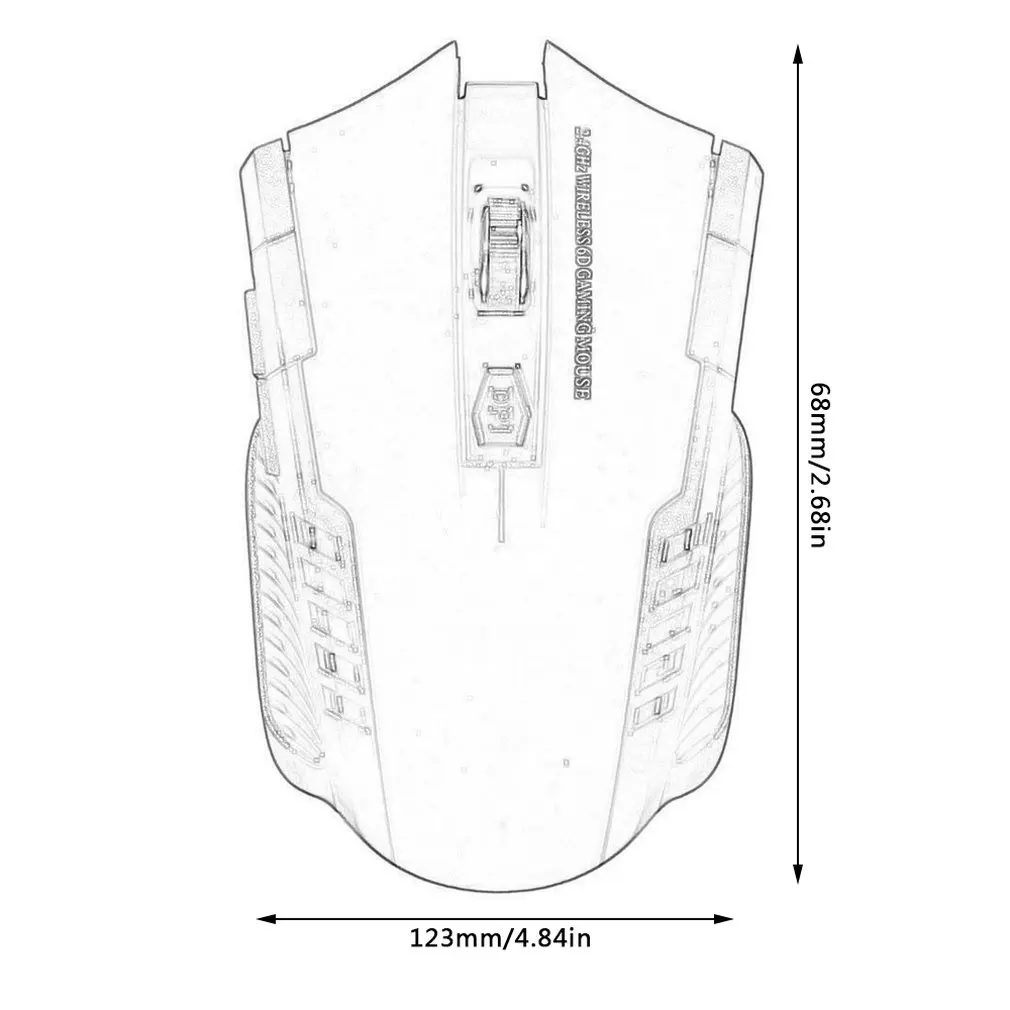 Wireless Mouse Optical Gaming 6 keys 2.4GHz Computer Mice with USB Receiver Voor Adjustable 1600DPI For Computer PC Laptop
