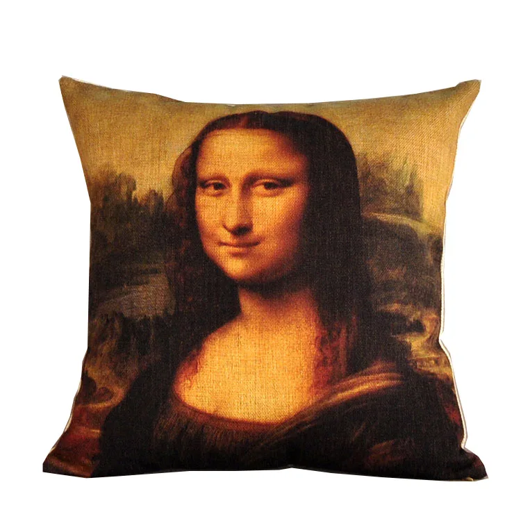 8 Всемирно известная картина маслом Johannes Vermeer девушка с жемчужной серьгой доярка картина маслом да Винчи Подушка с Пикассо чехлы - Цвет: 8