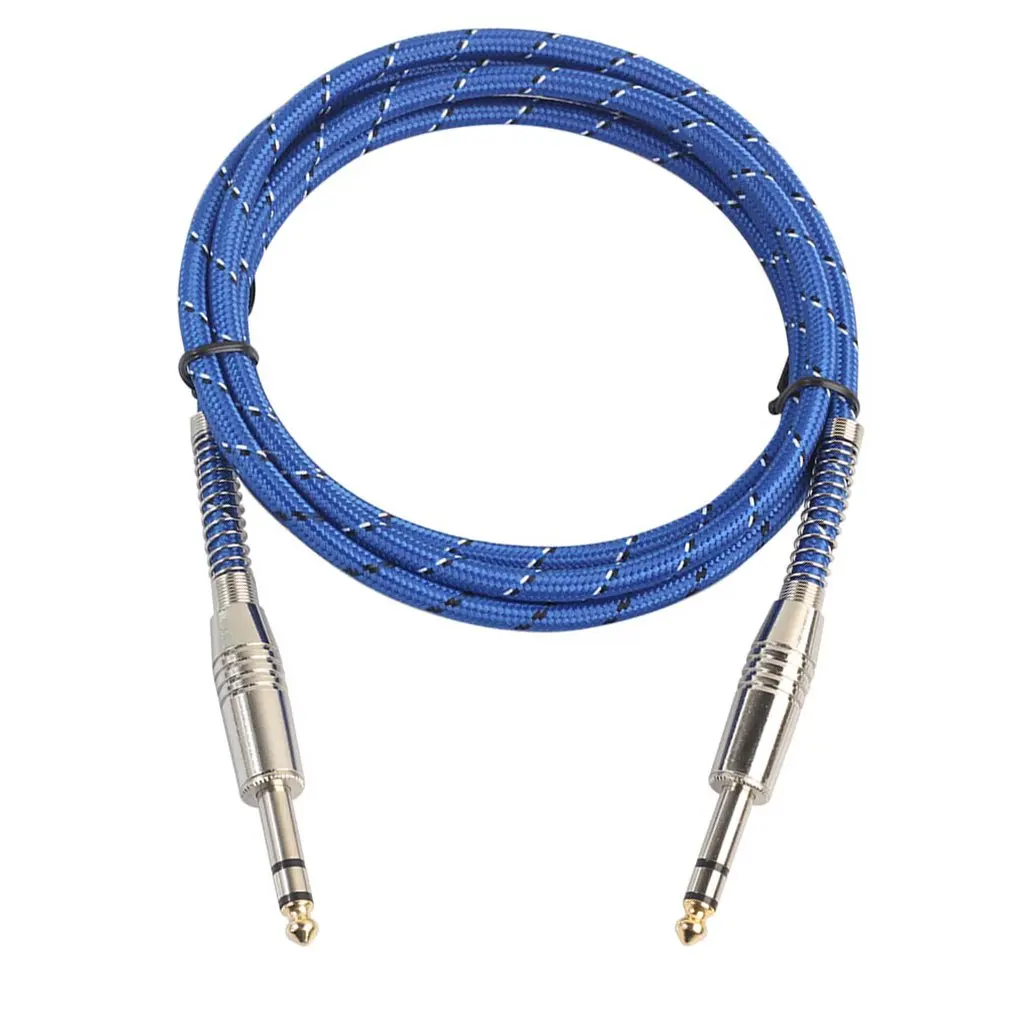 

6.35mm Jcak to 6.35mm Jcak Male To Male Audio Cable For Electric Guitar Mixer Mono/Stereo Via Cable 1M/1.8M/3M