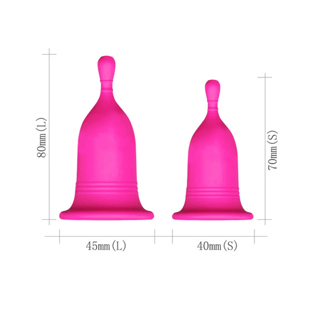 2PC New Feminine hygiene Menstrual cup for Women Menstruation Copo Medical silicone Cup Reusable lady cup than pads