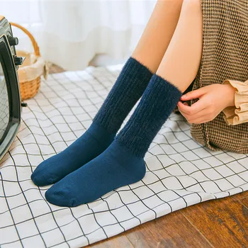 

5 Pairs Winter Warmer Women Thicken Thermal Snow Socks Seamless Velvet Boots Floor Sleeping Sock lady Girls Cute Socks Hosiery