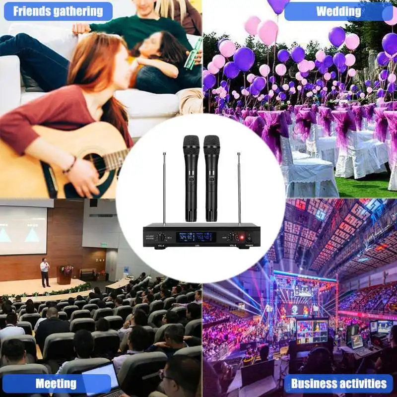 Efficient UHF Wireless Microphone System 2 Channel