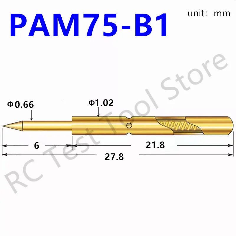 20/100PCS PAM75B1 Spring Test Probe PAM75B Brass Test Probe Sleeve