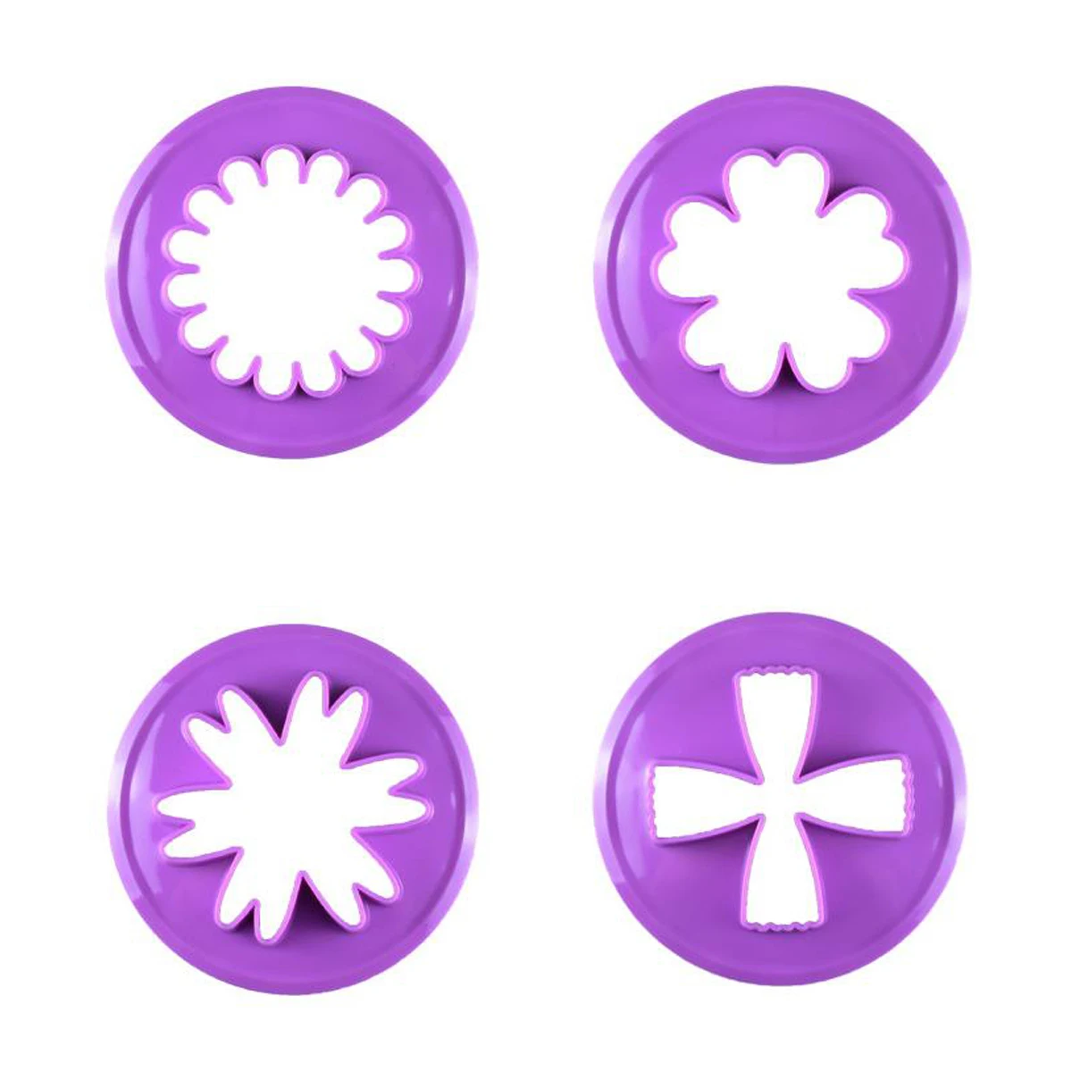 4Pcs Wedding Soap Various Flower/Lace/Round Chocolate Candy Cake Moulds