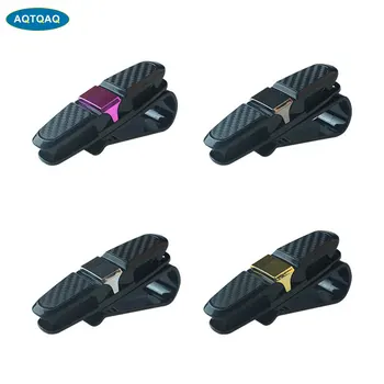 

AQTQAQ 1Pcs Car Sun Visor Clip-Sunglasses Holder Eyeglasses Hanger Cards Clip
