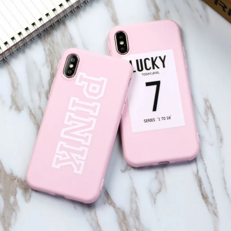 360 Full Body Candy Pink Color For iPhone X 10 Lucky Today Soft TPU Rubber 5 5S SE 6 6S 7 8 Plus Back Cover Case |